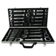 Ключи рожково-накидные шарнирные с трещоткой 6-32мм (набор 22пр.)  ...GEKO G10342