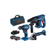 Набор инструментов ,18В, 2АКБ  4.0А/ч, (GSR 185-LI + GWS 180-LI + GBH 180-LI)   + GAL 18V-40  ...BOSCH 0.615.990.N1Y