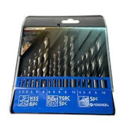 Набор сверл комбинированный, 16пр.(по металлу:2,3,4,5,6,8мм; по бетону:4,5,6,8,10мм; по дереву:4,5,6...Forsage F-DBS16M