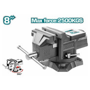 Тиски слесарные поворотные ,8 ", 200 мм, с наковальней,  TOTAL THT6186