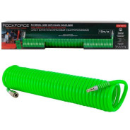 Шланг витой полиуретановый 12мм х 8мм х 10м с быстроразъемами RockFORCE ...Rock FORCE RF-1208-10Green