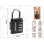 Замок навесной кодовый, черный  ARIZONE 32-428001