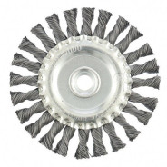 Щетка для УШМ, 125 мм, М14, Плоская, крученая проволока 0.5 мм  ...Matrix 74640