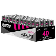 Батарейка 40шт (коробка) AA LR6 1.5V Alkaline LR6A-P40 (40 батареек в коробке (20 спаек по 2 шт))  ...ФАZА 5023017
