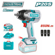 Гайковерт, 20В, 2АКБ 4.0А/ч, 850Нм, 2400 об./мин,  TOTAL TIWLI2085