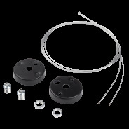 Комплект креплений PSO-01 S-2x1.0 m BLACK для подвесного монтажа  ...JAZZWAY 5052314