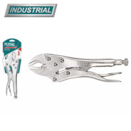 Зажим с фиксатором 250 мм  изогнутые губки TOTAL THT191003