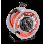 Удлинитель силовой на металлической катушке 30м, 3.5кВт, 4 роз., Ресанта, СУ-3х1.5-30/3...РЕСАНТА 61/118/7