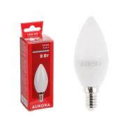 Лампа светодиодная C37 СВЕЧА 9Вт 230В E14 6000K  AURORA A200-018