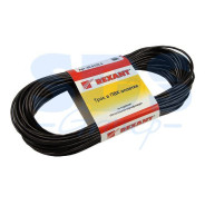 Трос стальной в ПВХ оплетке d=2.5 mm, черный ( моток 20 м)  REXANT 09-5125-3