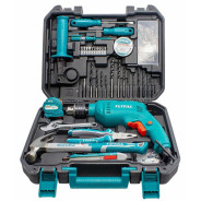 Дрель ударная с набором инструмента 680Вт, 13мм, 0-3000об/мин,   (115 предметов)...TOTAL THKTHP1152