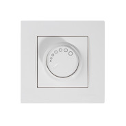Выключатель поворотный с подсветкой, диммер, скрытой установки, 600Вт, белый, RITA,  ...MUTLUSAN 2220 440 0201