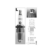 Свеча зажигания  LR15YC (Цена в прайсе за 1 свечу. Упаковка - в блистере по 4 шт.)  ...BRISK 443221314410-A