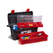 Ящик для инструмента пластмассовый 58x28,5x29см, с лотком и органайзером,  ...TAYG 136009