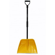 Лопата снеговая  "Профи" в сборе, ковш желтый 555х410мм, с алюминиевым черенком, длина 141...PROTEX 9538