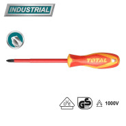 Отвертка крестовая PH0 60 мм диэлектрическая  TOTAL THTISPH060