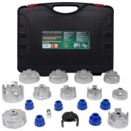 Набор съемников масляных фильтров,19пр.(съемник ''краб''-1шт, съемник ''крышка''-17шт)  ...Rock FORCE RF-61919