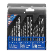Сверла, набор комбинированный 16пр. (по металлу: 2-6, 8мм; по бетону: 4-6, 8, 10мм; по дереву: 4-6, ...YATAFORCE YF-DBS16M
