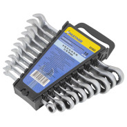 Ключи комбинированные трещоточные (8, 10, 12-19мм), набор 10пр.  ...Partner PA-51102