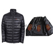Куртка болоньевая с электроподогревом (р.50-52, черная)  Forsage TNF-14(XL)