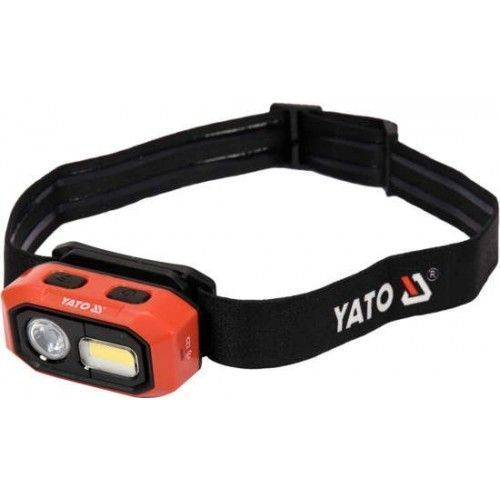 Фонарик налобный (480lm, 3.7V, 1400mAh, usb, IP54, 4 режима работы, датчик движения) YATO YT-08592