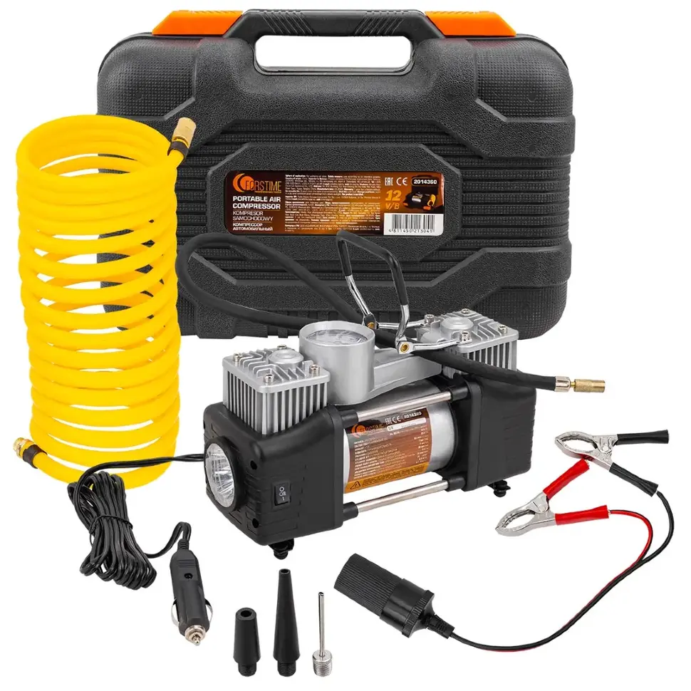 Компрессор автомобильный 12V, производительность 65л/мин FORSTIME FT-2014360