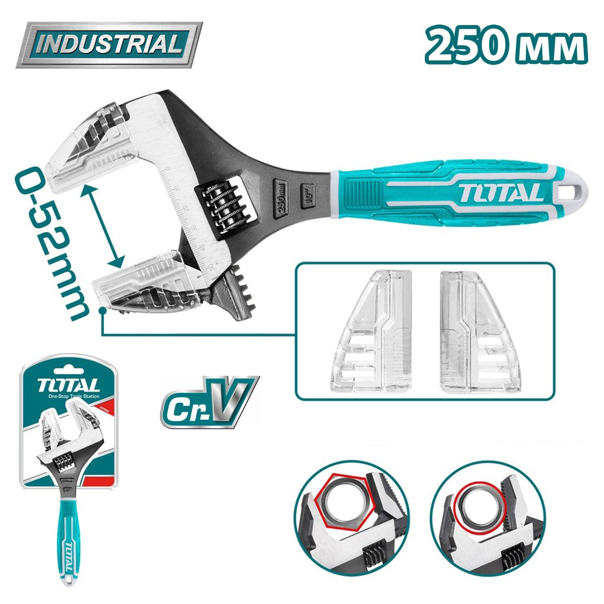 Ключ разводной 250 мм  TOTAL THT10210G