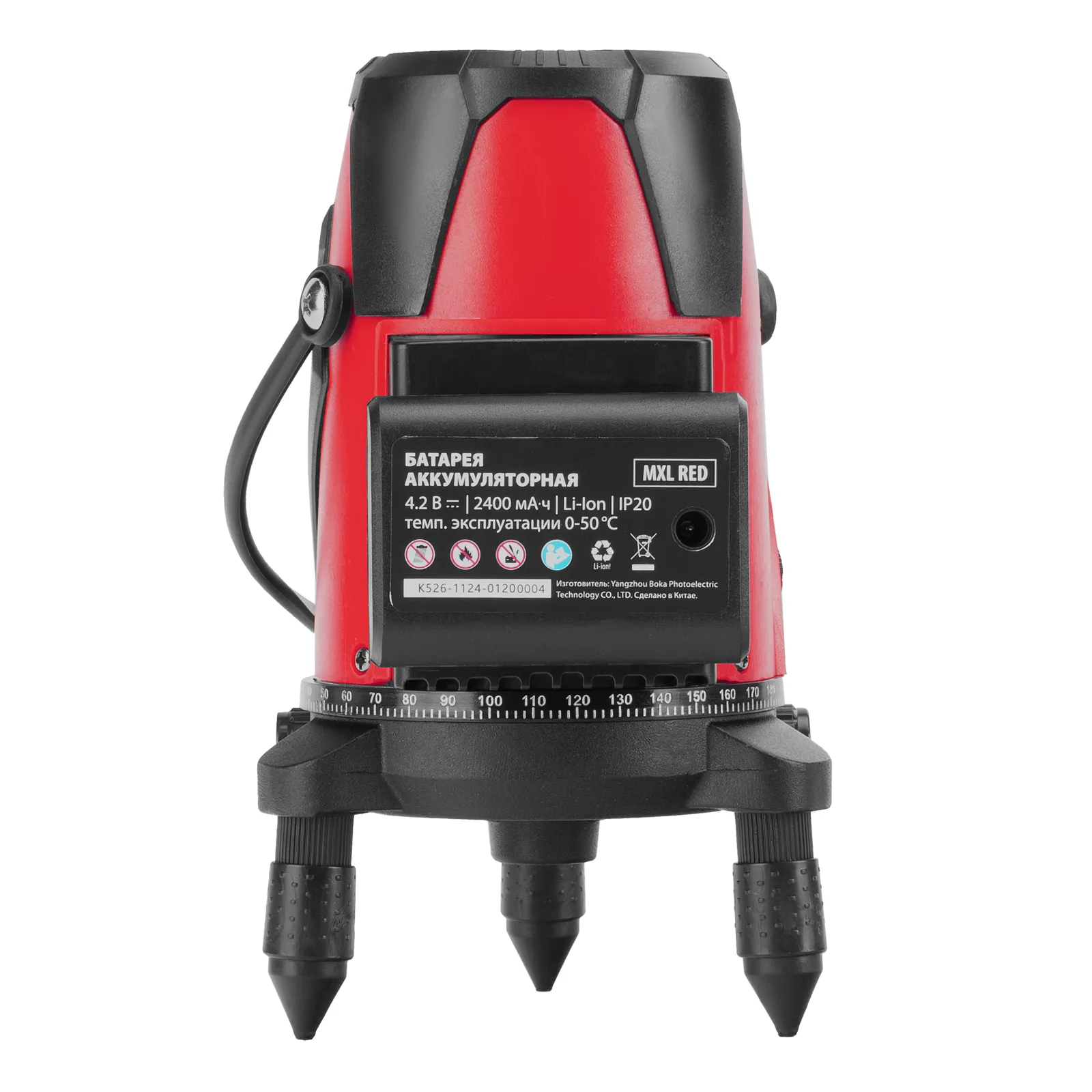 Лазерный уровень MXL RED, 30 м, красный луч, акк. Li 2400 mAh, сумка, резьба 5/8"  MTX 35012