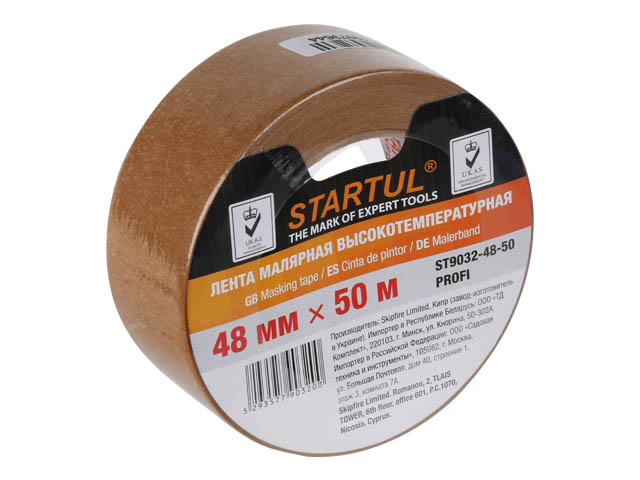 Лента малярная высокотемпературная 48mm 50м PROFI  STARTUL ST9032-48-50