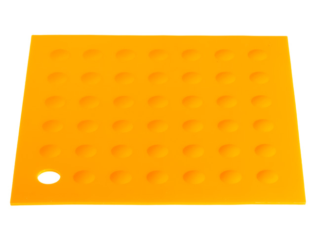 Коврик под горячее силиконовый, квадратный, 17.5х17.5 см, оранжевый  ...PERFECTO LINEA 23-006014