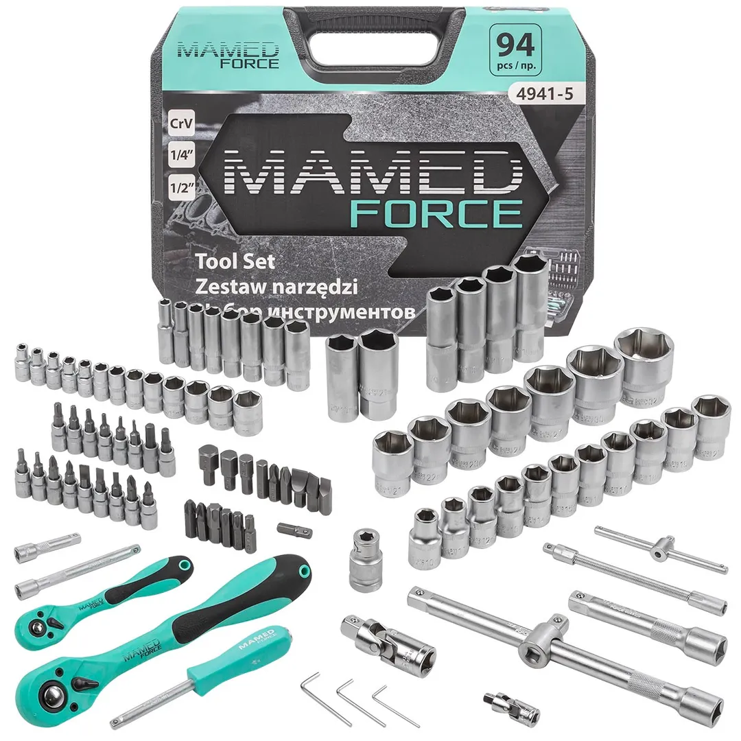 Набор инструментов 94пр. 1/4", 1/2"  MAMEDFORCE MF-4941--5