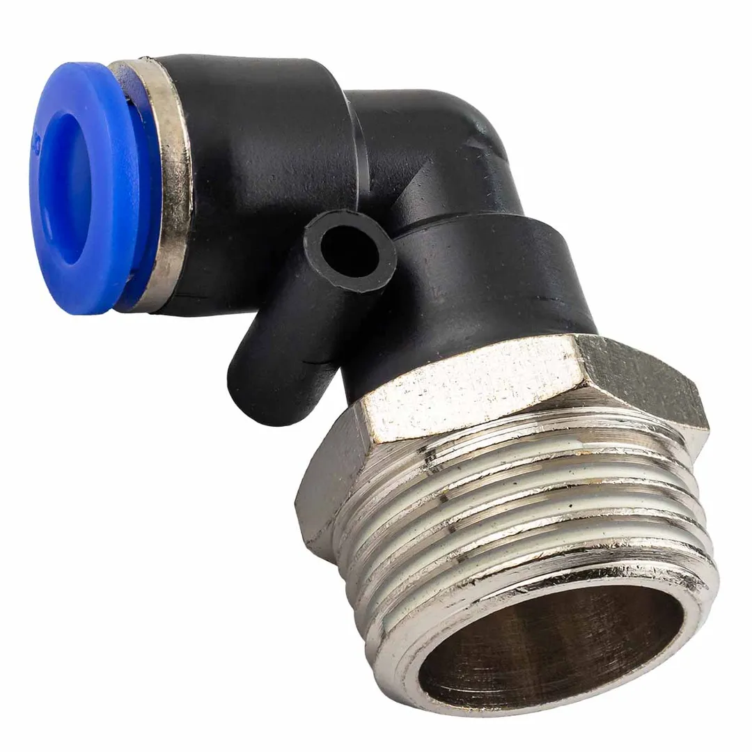 Фитинг угловой для пластиковых трубок 8мм с наружной резьбой 1/2" Forsage F-SPL08-04