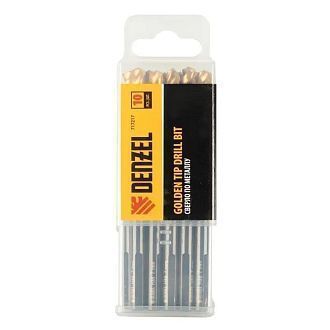 Сверло по металлу, 3.5 мм, HSS-Tin, Golden Tip, 10 шт.  DENZEL 717207