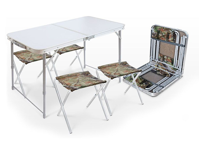 Набор складной стол влагостойкий и 4 стула  NIKA ССТ-К2