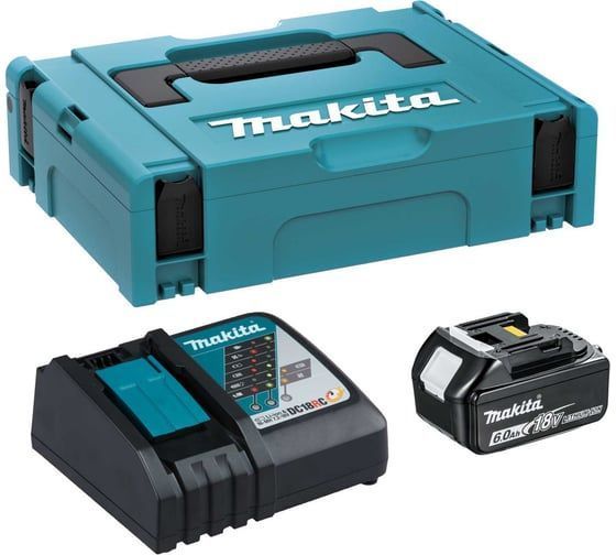 Комплект АКБ BL1860Bx1шт., ЗУ DC18RC, кейс MAKPAC (АКБ BL1860Bx1шт., ЗУ DC18RC, кейс MAKPAC) MAKITA 198106-7