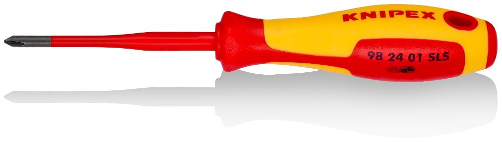 Отвёртка PlusMinus PH/S 1 Slim VDE 1000V, длина стержня 80 мм, L-187 мм  KNIPEX 982401SLS
