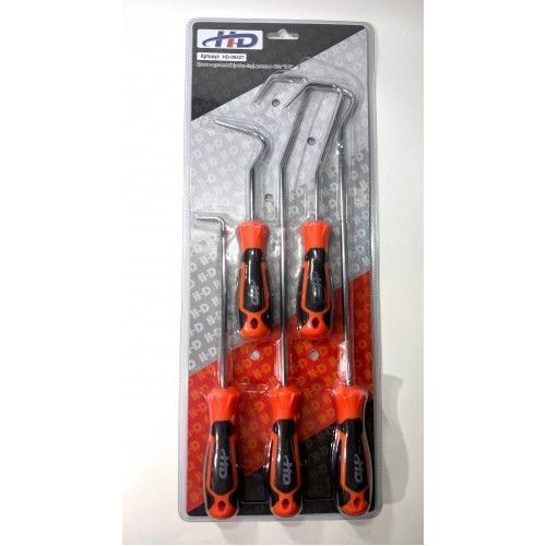 Крюки с рукояткой (набор 5пр) длинные 40Cr  H-D HD-08427