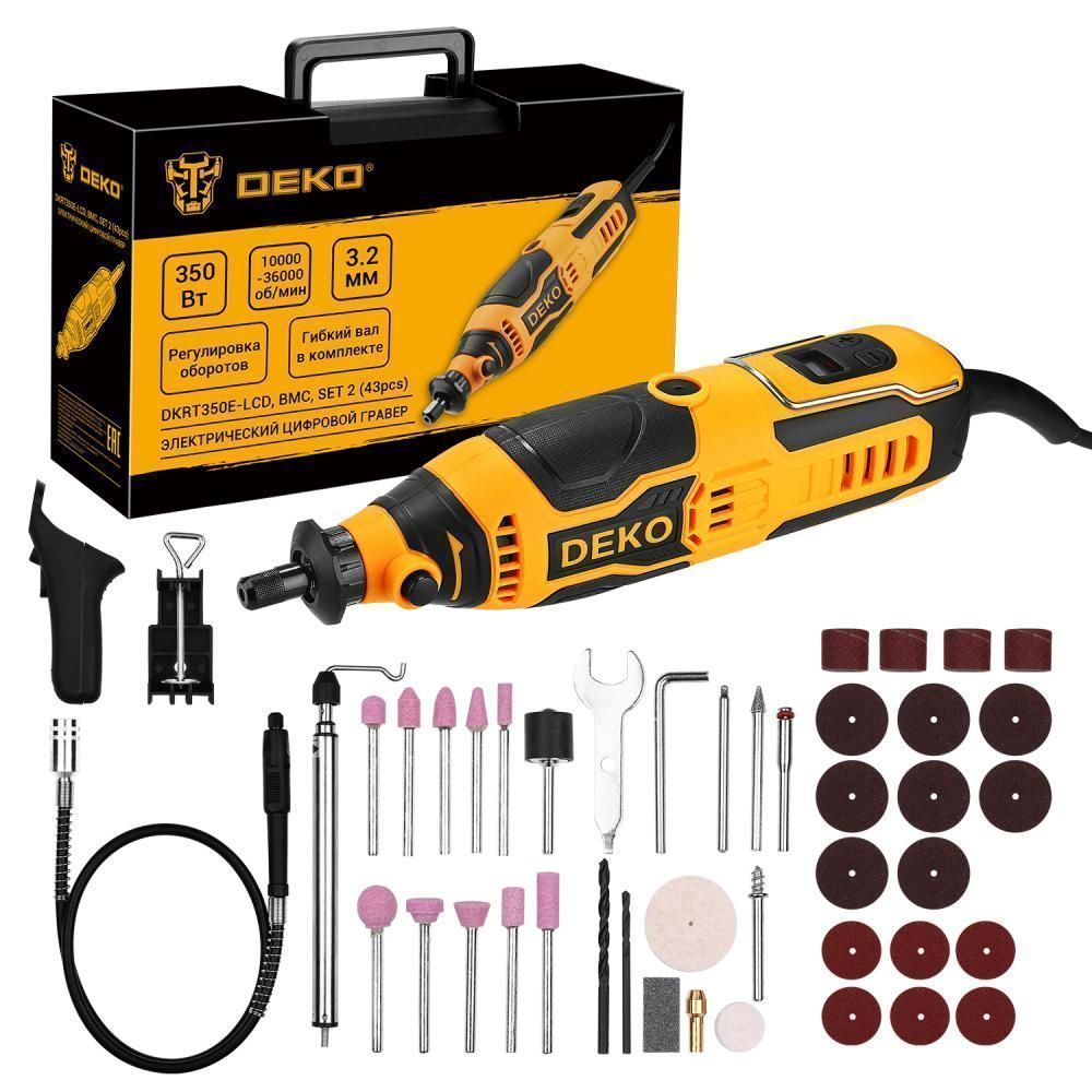 Гравер электрический цифровой DEKO DKRT350E-LCDDeko 085-1323