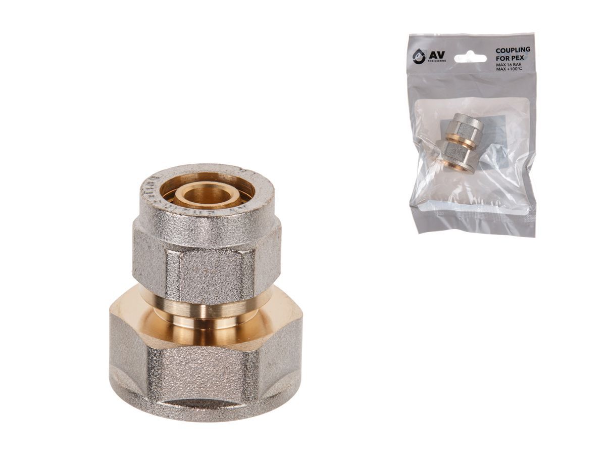 Муфта 16(2.0) х 3/4" вн. для труб PEX  AV Engineering AVE309013