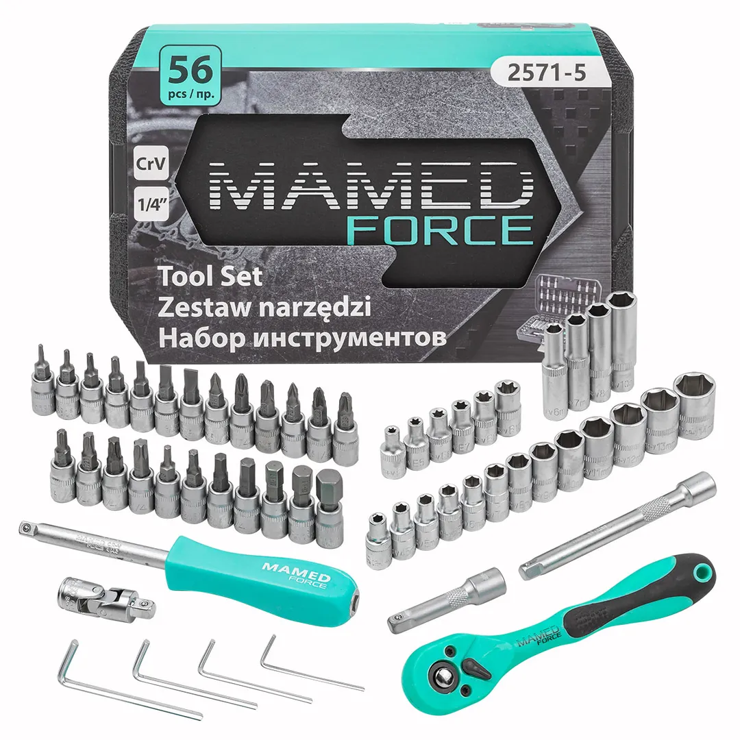Набор инструментов 56пр. 1/4"  MAMEDFORCE MF-2571--5