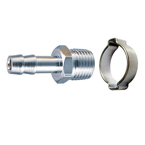 Переходник 1/4 " M -> елочка 12 мм с обжимным кольцом FUBAG 180266 B
