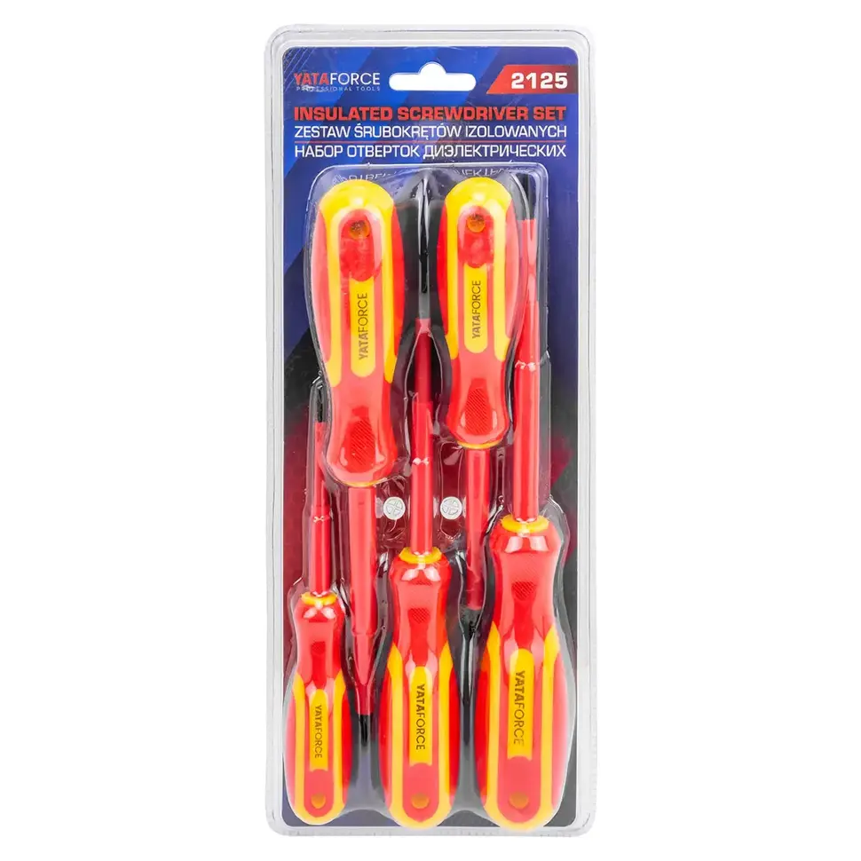 Отвертки диэлектрические, набор 5пр.  YATAFORCE YF-2125