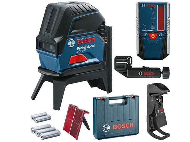 Нивелир лазерный GCL 2-50, с держателем и приемником L-BOXX, BOSCH 0601066F01