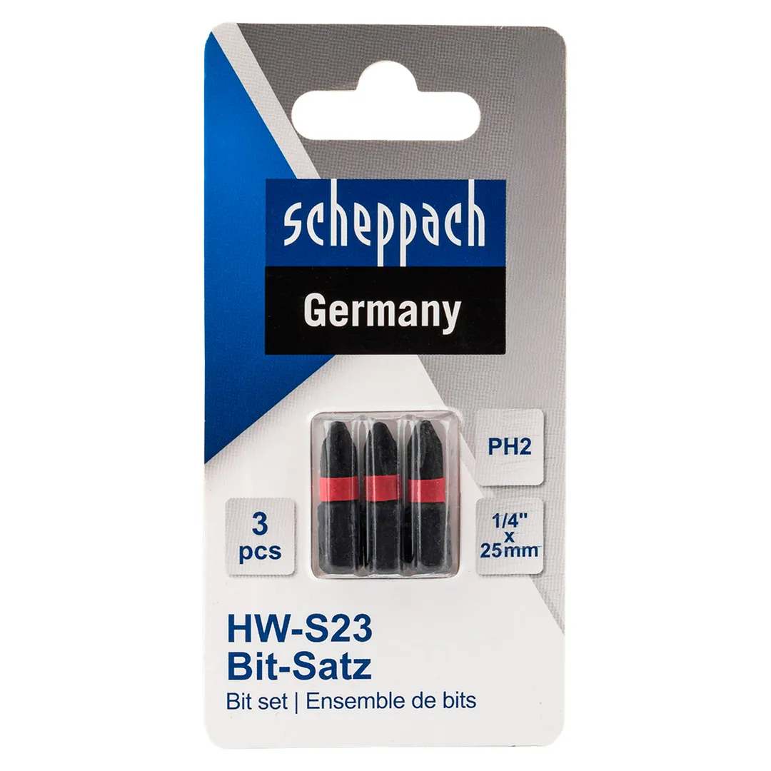 Бита PH2 1/4"х25мм (3шт./комп.) Scheppach Sch-HW-S23