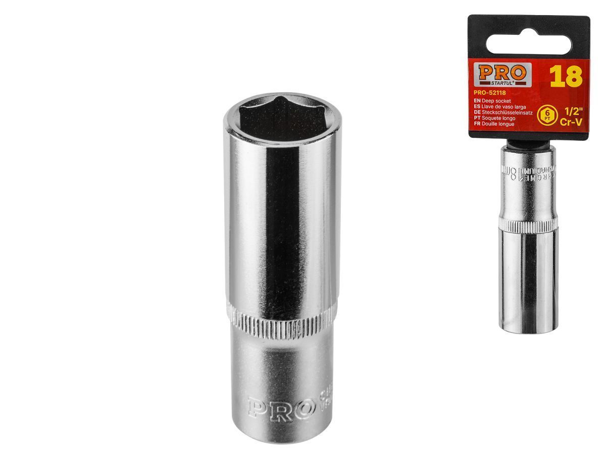 Головка 1/2" 19 мм. 6гр. глубокая PRO STARTUL PRO-52119