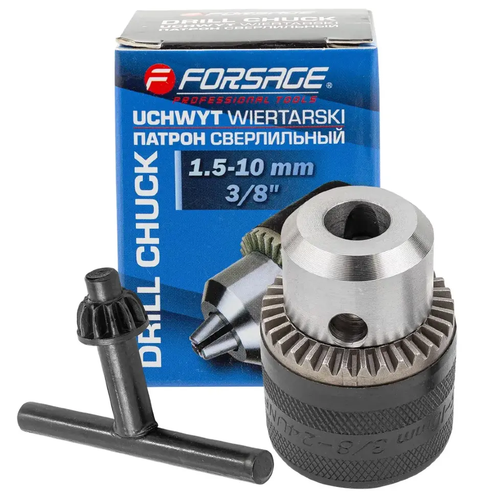 Патрон цанговый для дрели (1.5-10мм, 3/8")  Forsage F-G00530