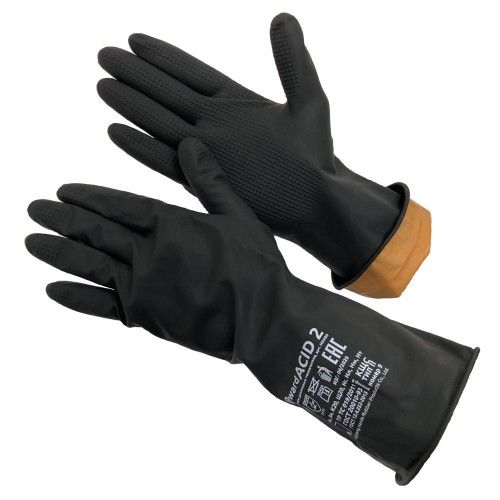 Перчатки резиновые технические КЩС тип II  (размер 7 (S)) ACID 2 Gward HIM80-S