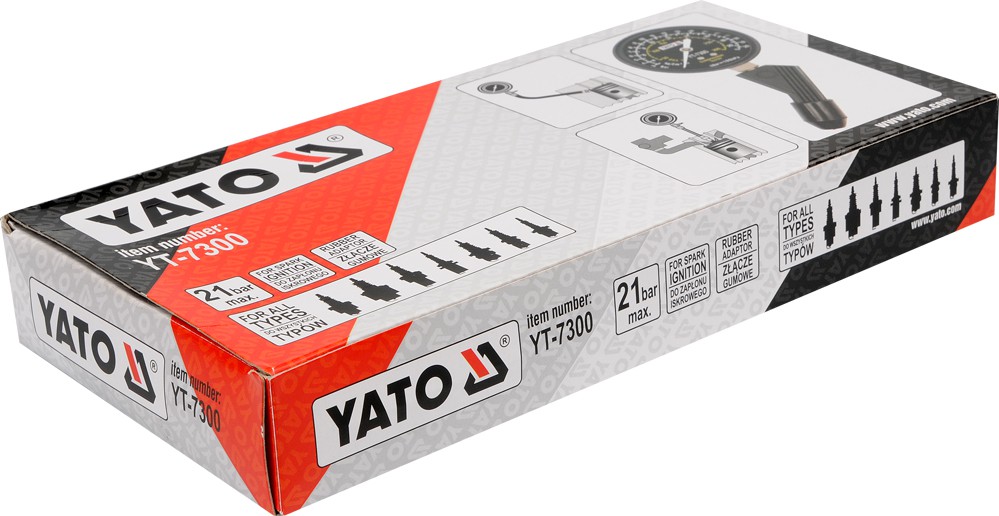 Компрессометр для бензиновых двигателей YATO YT-7300