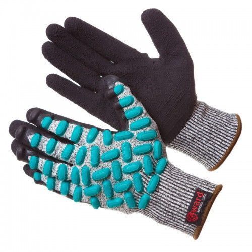 Перчатки виброзащитные из HPPE-волокна с латексным покрытием (р.10 (XL))  VibroHit  GWARD L1401