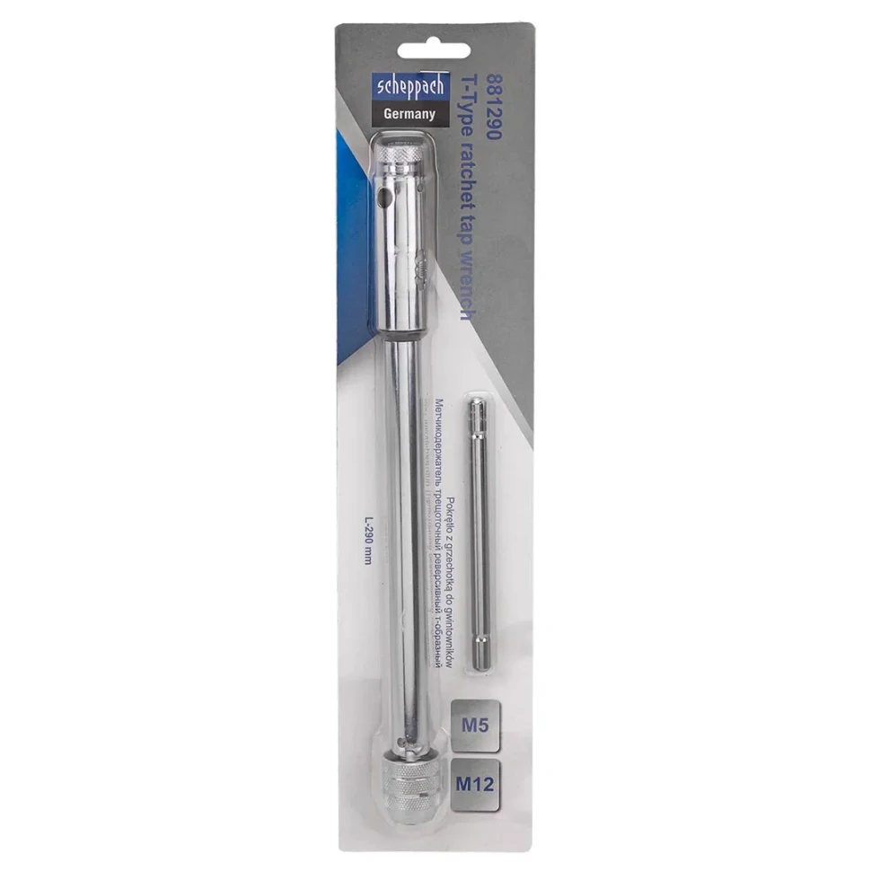 Метчикодержатель трещоточный Т-образный 290мм (М5-М12)  Scheppach Sch-881290